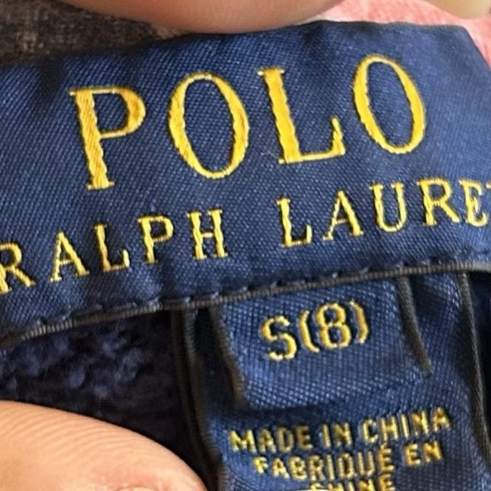 Boys Polo Ralph Lauren Hoodie USA Patriotic Navy Blue Size Small 8‎ Distressed